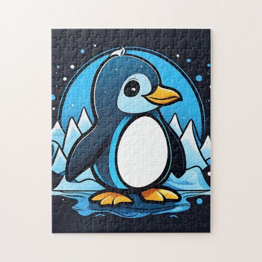 Puzzle Cute Cartoon Penguin Cold (Vertical)