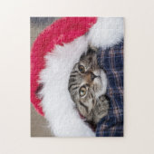 Puzzle Cute cat à santa (Vertical)