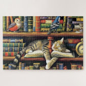 Puzzle Cute Cat Stwood dans le livre Nook Animal (Horizontal)
