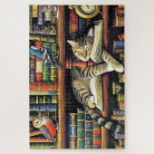 Puzzle Cute Cat Stwood dans le livre Nook Animal (Vertical)