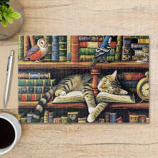 Puzzle Cute Cat Stwood dans le livre Nook Animal