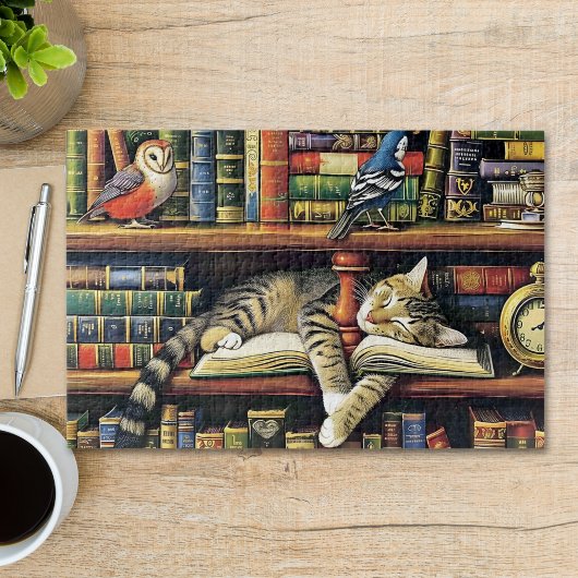Puzzle Cute Cat Stwood dans le livre Nook Animal