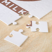 Puzzle Cute Chat Riding Chocolat Lait Carton Kawaii Art (Côté)