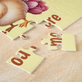 Puzzle Cute chicken love you more customizable (Côté)