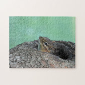 Puzzle Cute Chipmunk Peeking Out Hole In Tree (Horizontal)