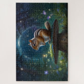 Puzzle Cute Chipmunk sur Champignons dans le Jardin Magiq (Vertical)