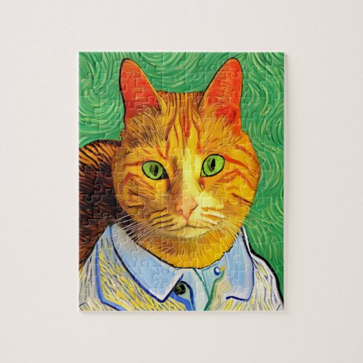 Puzzle Cute Coloré Van Gogh Chat (Vertical)
