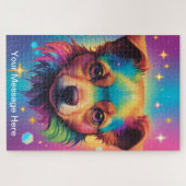 Puzzle Cute Cosmic Chien Chien Chien Surreal Arc En Ciel (Horizontal)