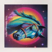 Puzzle Cute Cosmic Horse Surreal Rainbow Art (Horizontal)