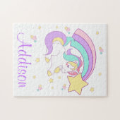 Puzzle Cute Custom Personalized Magical Rainbow Unicorn (Horizontal)