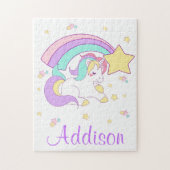 Puzzle Cute Custom Personalized Magical Rainbow Unicorn (Vertical)