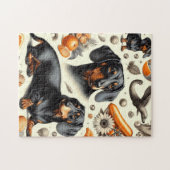 Puzzle Cute Dachshund Motif (Horizontal)