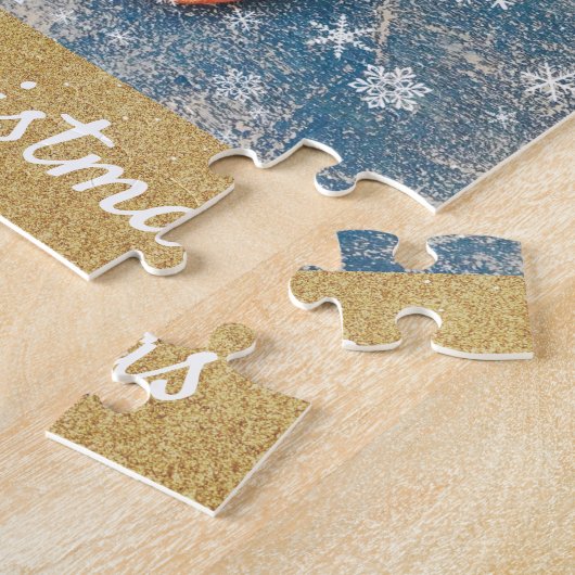 Puzzle Cute Deer Snowflake Joyeux Noël Enfants (Côté)