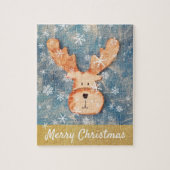 Puzzle Cute Deer Snowflake Joyeux Noël Enfants (Vertical)