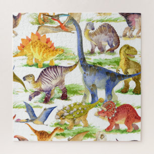 Puzzle Cute Dinosaures Aquarelle Art sans fil