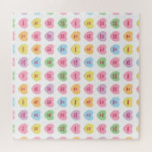 Puzzle Cute drôle girly conversation personnalisée bonbon (Horizontal)