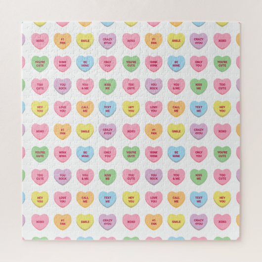 Puzzle Cute drôle girly conversation personnalisée bonbon (Vertical)