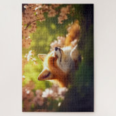 Puzzle Cute Fox Basking au printemps (Vertical)
