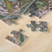 Puzzle Cute Funky Ginger Chat Kitten Herbe Visage (Côté)