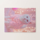 Puzzle Cute Glowing Reindeer Kitty Winter Fantasy         (Horizontal)