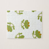 Puzzle Cute Green Frog (Horizontal)