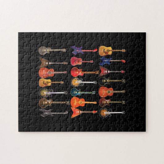 Puzzle Cute Guitar Rock and Roll Musical Instruments (Horizontal)