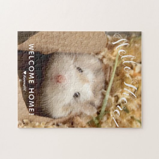 Puzzle Cute Hamster Hello There Welcome Home (Horizontal)
