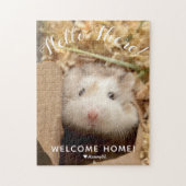 Puzzle Cute Hamster Hello There Welcome Home (Vertical)