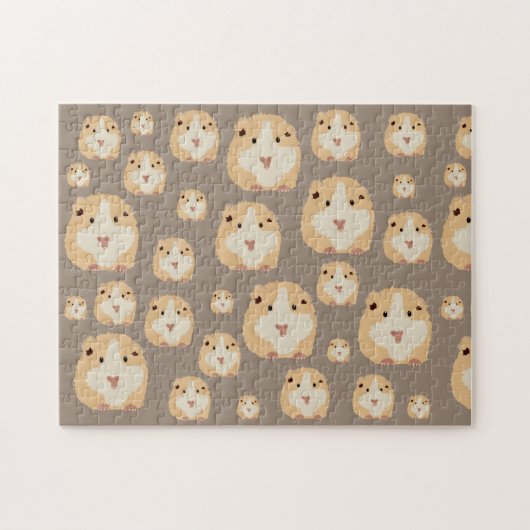 Puzzle Cute Hamster Motif Brown (Horizontal)