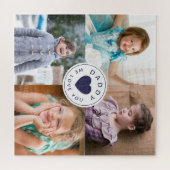 Puzzle Cute Heart Daddy We Love You Photo Collage (Horizontal)