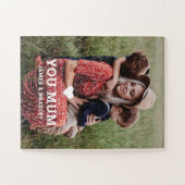 Puzzle Cute Heart Love You Maman's Day Photo (Horizontal)