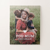 Puzzle Cute Heart Love You Maman's Day Photo (Vertical)