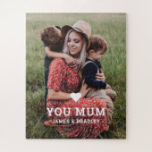 Puzzle Cute Heart Love You Maman's Day Photo (Vertical)