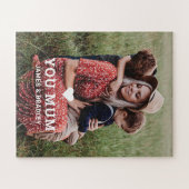 Puzzle Cute Heart Love You Maman's Day Photo (Horizontal)