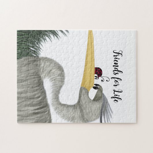 Puzzle Cute Heron et Ladybug (Horizontal)