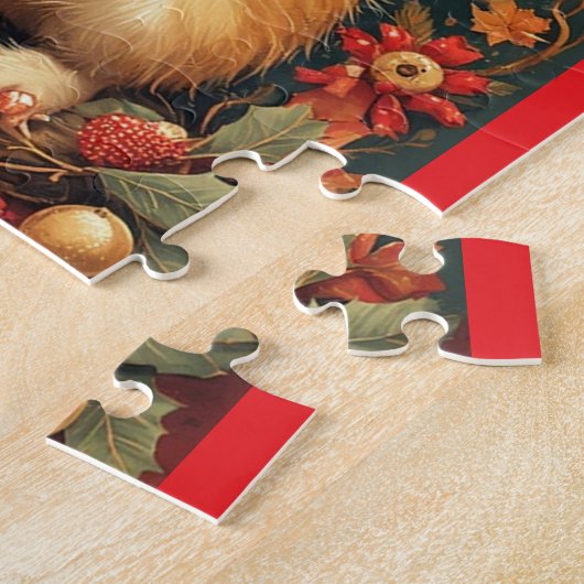 Puzzle Cute Holiday Kitten  (Côté)
