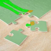 Puzzle Cute Irish Green et Gold Unicorn (Côté)