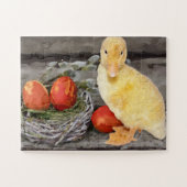 Puzzle Cute Jaune Canard de Pâques Oeufs De Pâques Nest A (Horizontal)