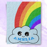 Puzzle Cute Kawaii Cloud Rainbow Dessin pour enfants`s<br><div class="desc">Cute Kawaii Cloud Arc-en-ciel Dessin puzzle pour enfants. Ajoutez votre nom ou effacez-le.</div>
