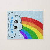 Puzzle Cute Kawaii Cloud Rainbow Dessin pour enfants`s (Horizontal)