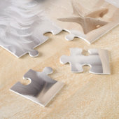 Puzzle Cute Kitten Blanc Chat Plage Été Personnalisé Nom (Côté)