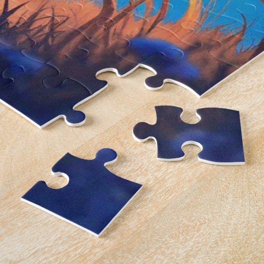 Puzzle Cute Kitten pourchassé par un OVNI (Côté)