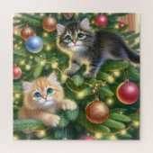 Puzzle Cute Kittens dans l'arbre de Noël (Vertical)