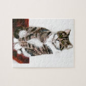 Puzzle Cute Kitty Peinture Tabby Chat (Horizontal)
