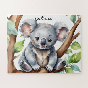 Puzzle Cute Koala Ours Aquarelle Personnalisée