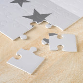 Puzzle Cute ladybugs stars name grey kids (Côté)