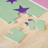 Puzzle Cute ladybugs stars name purple kids (Côté)