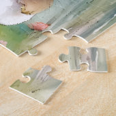 Puzzle Cute Lapin Lapin Pastel Aquarelle Fleurs de printe (Côté)