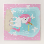 Puzzle Cute licorne aux papillons. (Horizontal)