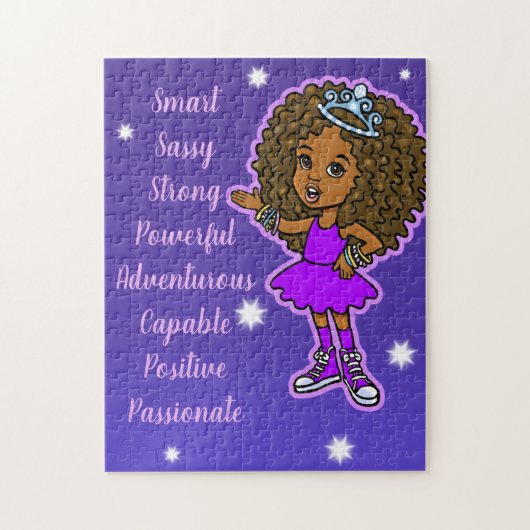 Puzzle Cute Little African American Princess (Vertical)